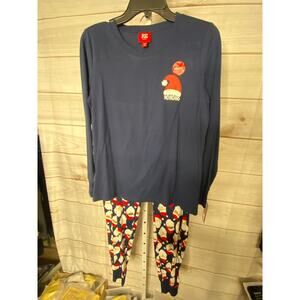 Brand New Family PJ's X Macy Blue Santa Claus Pajama Pants Ankle Length S